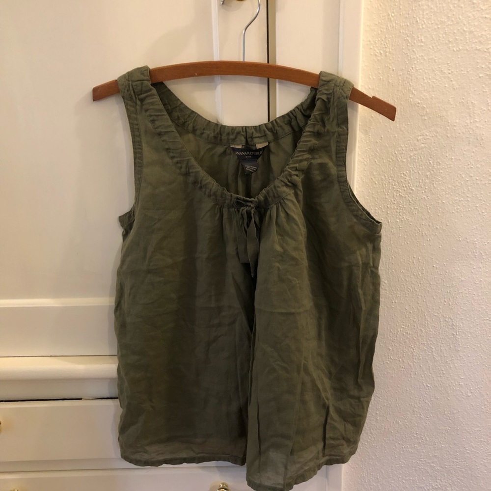 Banana Republic Sage Green Sheer Tank Top Shell